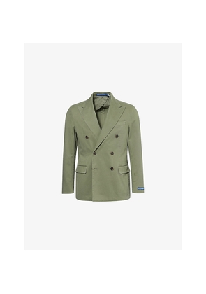 Mens Polo Ralph Lauren Double-Breasted Peak-Lapel Brushed Cotton Blazer