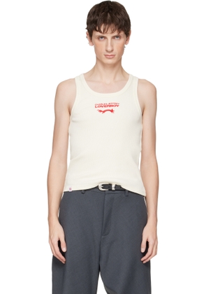 Charles Jeffrey LOVERBOY Off-White Logo Tank Top