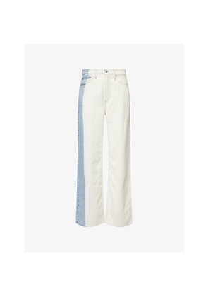 Womens Rag & Bone The Logan Wide-Leg Denim-Blend Jeans