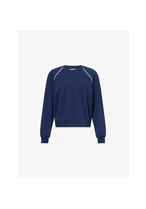 Womens Spanx Active Spanx® Airessentials Pique Crew-Neck Stretch-Woven Sweatshirt