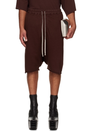 Rick Owens DRKSHDW Burgundy Concordians Drawstring Pods Shorts