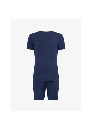 Mens Calvin Klein Soft Modal Short-Sleeve Stretch-Jersey T-Shirt and Short Set