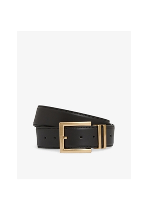 Womens Reiss Brompton Square-Buckle Leather Belt