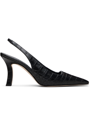 Manolo Blahnik Black Moirasli Heels