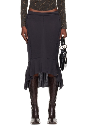 KNWLS Gray MG-Petrol Midi Skirt