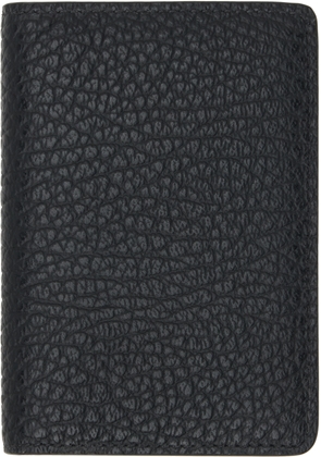 Maison Margiela Black Slim 2 Grainy Leather Card Holder