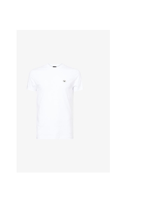 Mens Emporio Armani Brand-Patch Crewneck Cotton-Jersey T-Shirt