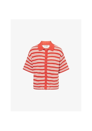 Womens 4th & Reckless Antonia Stripe Cotton-Blend Knitted Top