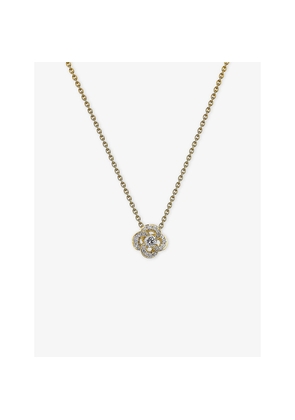 Womens Shaun Leane Entwined Petal 18ct Yellow-Gold and 0.10ct Diamond Necklace