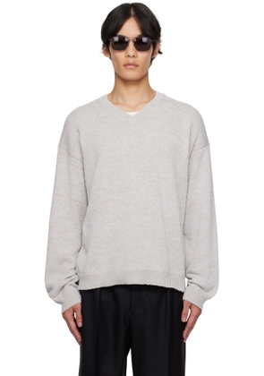 Maison Margiela Beige V-Neck Sweater