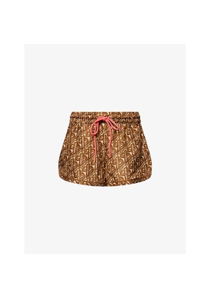 Womens Zimmermann Coco Relaxed Silk Shorts