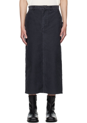 OUAT Black Office Midi Skirt