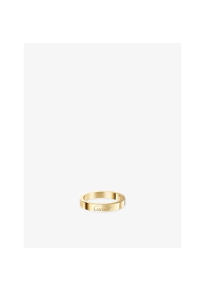 Mens C De Cartier 3mm 18ct Yellow-Gold Wedding Ring