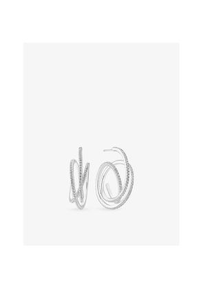 Womens Sif Jakobs Spirale Grande Sterling-Silver and Cubic Zirconia Earrings