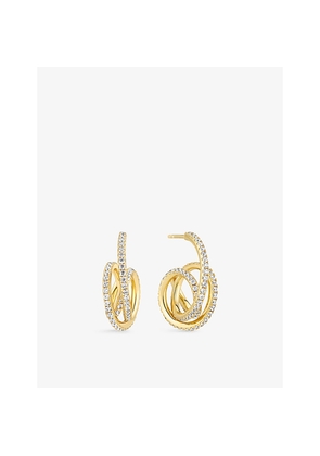 Womens Sif Jakobs Spirale Piccolo 18ct Yellow Gold-Plated Sterling-Silver and Cubic Zirconia Earrings