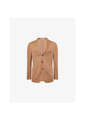 Mens Eleventy Notch-Lapels Regular-Fit Wool Jacket