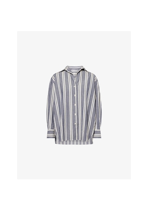 Womens Faithfull The Brand Capri Striped Cotton Shirt
