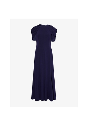 Womens Roland Mouret Cape Sleeveless Woven Maxi Dress