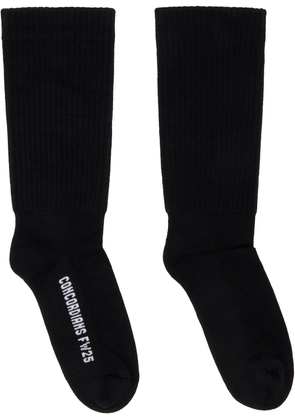 Rick Owens Black Concordians Mid Calf Socks