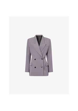 Womens Alaia Double-Breasted Tailored Wool Jacket