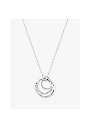 Womens Sif Jakobs Spirale Sterling-Silver and Cubic Zirconia Necklace
