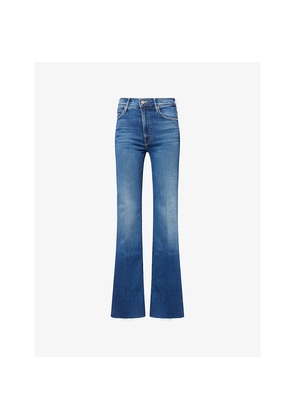 Womens Mother The Doozy Fray Flared-Leg Denim Jeans