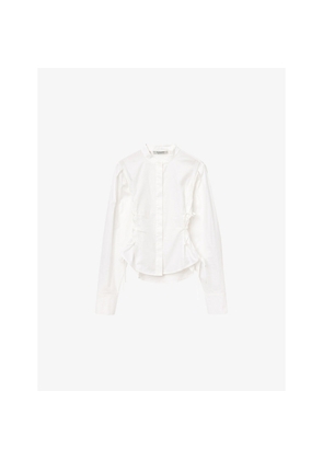 Womens Allsaints Evanna High-Neck Side-Tie Cotton Shirt