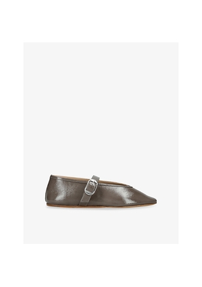 Womens Le Monde Beryl Stella Single-Strap Patent-Leather Ballet Flats