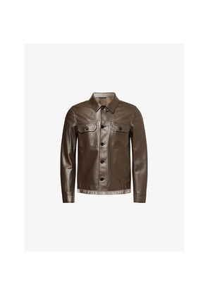 Mens Tom Ford Buttery Patch-Pocket Leather Shirt