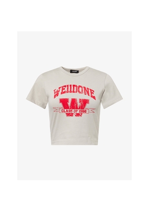 Womens We11Done Printed Short-Sleeves Cotton-Jersey T-Shirt