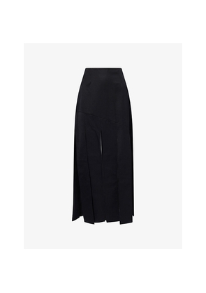 Womens Simone Rocha Bias Cut Multi-Slit Woven Maxi Skirt