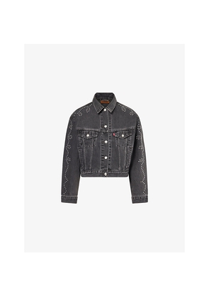 Womens Levis Studded Shrunken 90's Denim Jacket