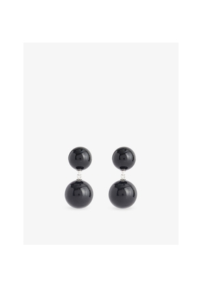 Womens Lie Studio Hannah 18ct Yellow Gold-Plated 925 Sterling-Silver and Carnelian Stone Earrings