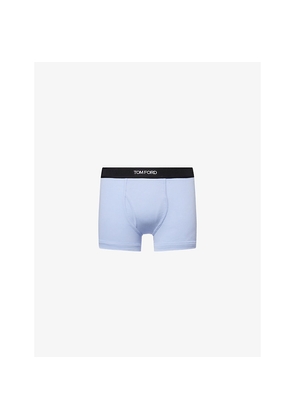 Mens Tom Ford Branded-Waistband Cotton-Stretch Boxer Briefs