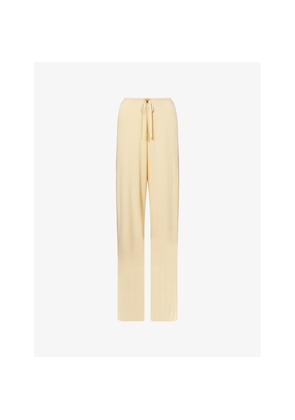 Womens Aya Muse Drawstring Wide-Leg Stretch-Woven Trousers
