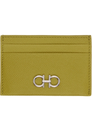 Ferragamo Green Gancini Card Holder