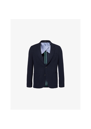 Mens Paul Smith Birdseye Notched-Lapel Wool-Cashmere Blend Jacket