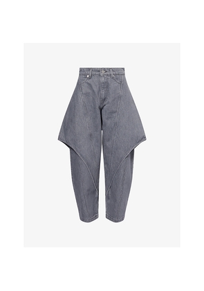 Womens JW Anderson Cropped Sculptural Denim Jeans