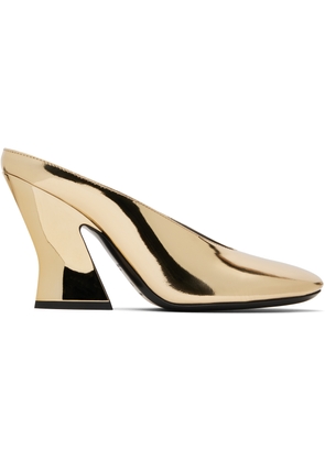 Givenchy Gold Sculpted Mules