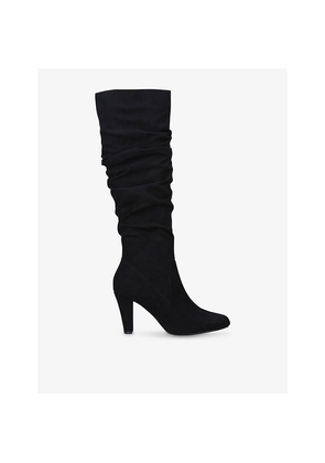 Womens Carvela Comfort Tampa Heeled Knee-High Faux-Suede Boots