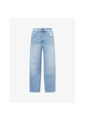 Womens Paige Arellia Barrel-Leg Denim Jeans