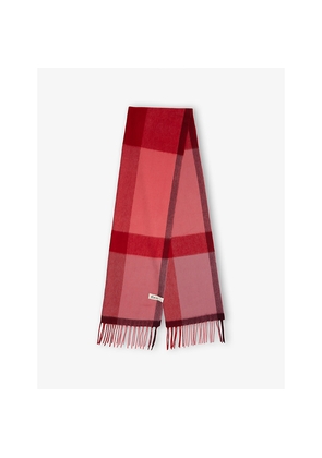 Womens Tbco Oversized Check Wool Scarf