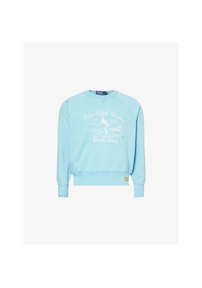Mens Polo Ralph Lauren Graphic-Print Relaxed-Fit Cotton-Blend Sweatshirt