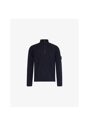 Mens Stone Island Vanise Brand-Badge Wool-Blend Knitted Pullover