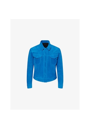 Mens Tom Ford Regular-Fit Padded Suede Jacket