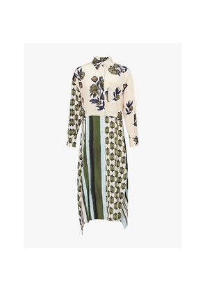 Womens Weekend Max Mara Passo Printed Silk Midi Dress