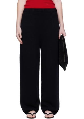 Arch The Black Wide Knitted Jogger Lounge Pants