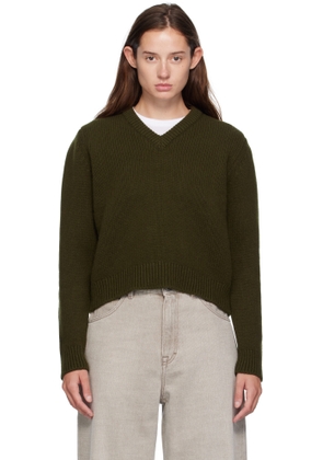 &Daughter Green Glenn V-Neck Sweater