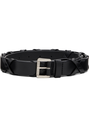 Ann Demeulemeester Black Madde Crossover Belt