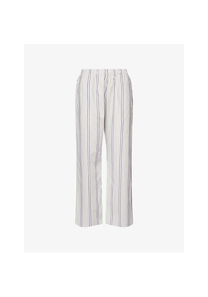 Womens Hanro Sleep & Lounge Striped Cotton-Poplin Pyjama Bottoms